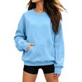 thumbnail image 1 of Ozmmyan Womens Crew Neck sweatshirts Womens Long Sleeve Pullover Sweatshirt With Zipper Pockets Loose Casual Solid Fall Winter, 1 of 6