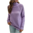 thumbnail image 1 of Ozmmyan Womens Oversized Soft Sweater Long Sleeve Loose High Neck Henley Tops Pullover Knit Jumper Sweaters, 1 of 8