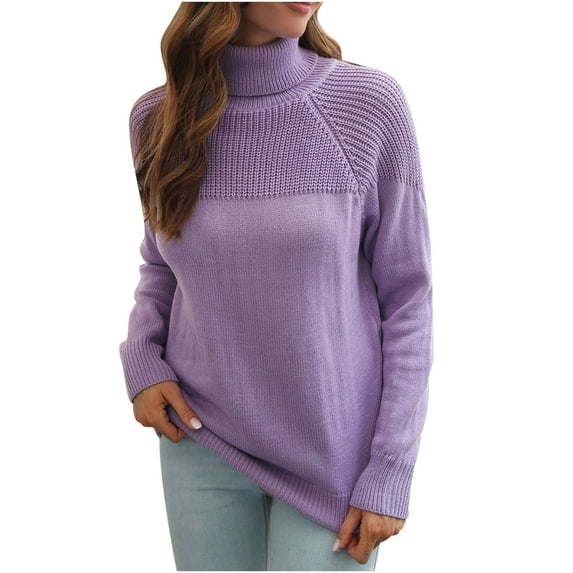 Ozmmyan Womens Oversized Soft Sweater Long Sleeve Loose High Neck Henley Tops Pullover Knit Jumper Sweaters