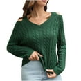 thumbnail image 1 of Ozmmyan Womens Oversized Soft Sweater Long Sleeve Loose V Neck Henley Tops Pullover Knit Jumper Sweaters, 1 of 8