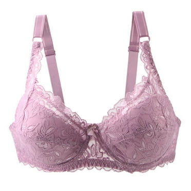 Ozmmyan Womens Plus Size Bras Women's Lace Bra Full Coverage Padded Push Up Underwired for Everyday Comfort, Adjustable Spaghetti Strap, 34D-48DD
