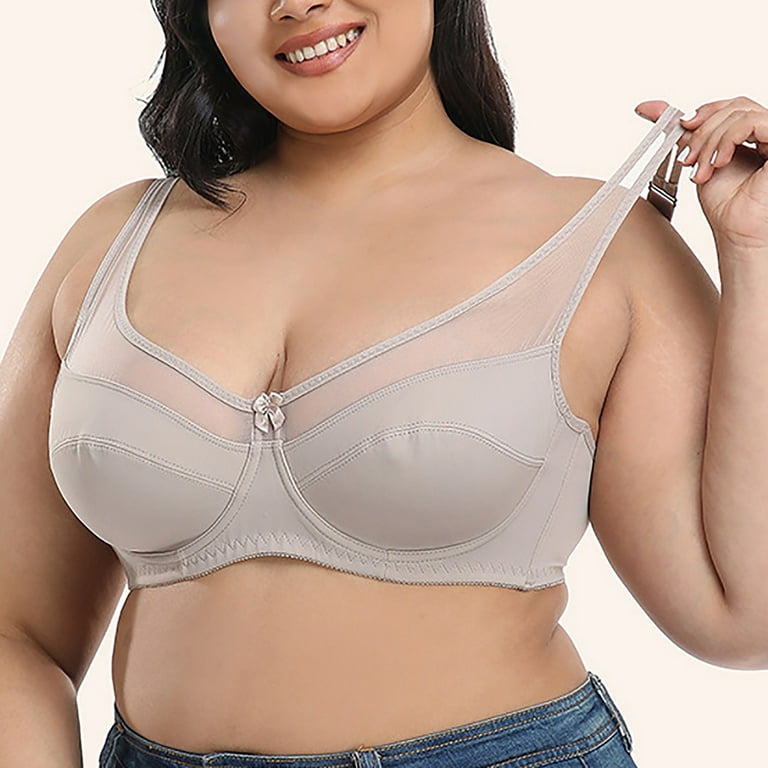 Ozmmyan Wirefree Bras for Women ,Plus Size Adjustable Shoulder Straps  Lace Bra Wirefreee Extra-Elastic Bra Active Yoga Sports Bras 40C-46D,  Summer Savings Clearance 