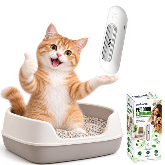 Ozofreshen Pet Odor Eliminator, Dual-Mode Indoor Odor Control for High-Odor Spaces, Filter-Free Design with Minimal Upkeep, Quiet Compact Air Freshener for Home, Bedrooms and Living Rooms