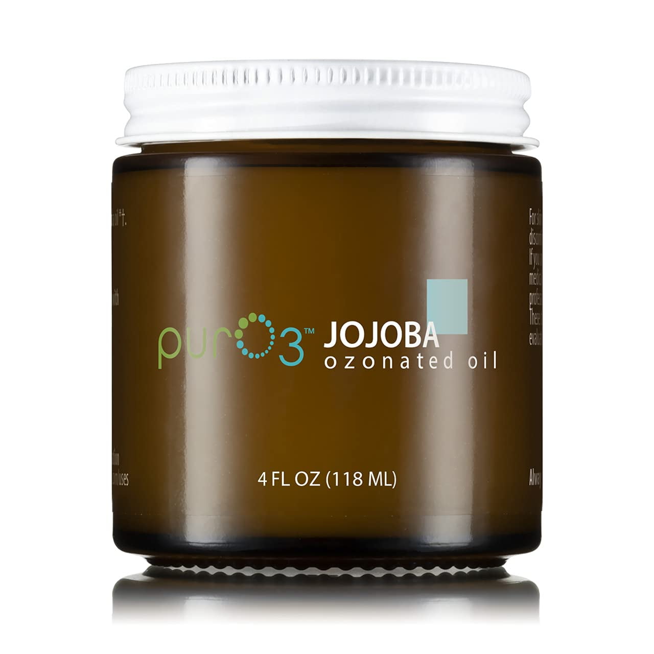 Ozonated Jojoba Oil 4 Ounce Glass Jars