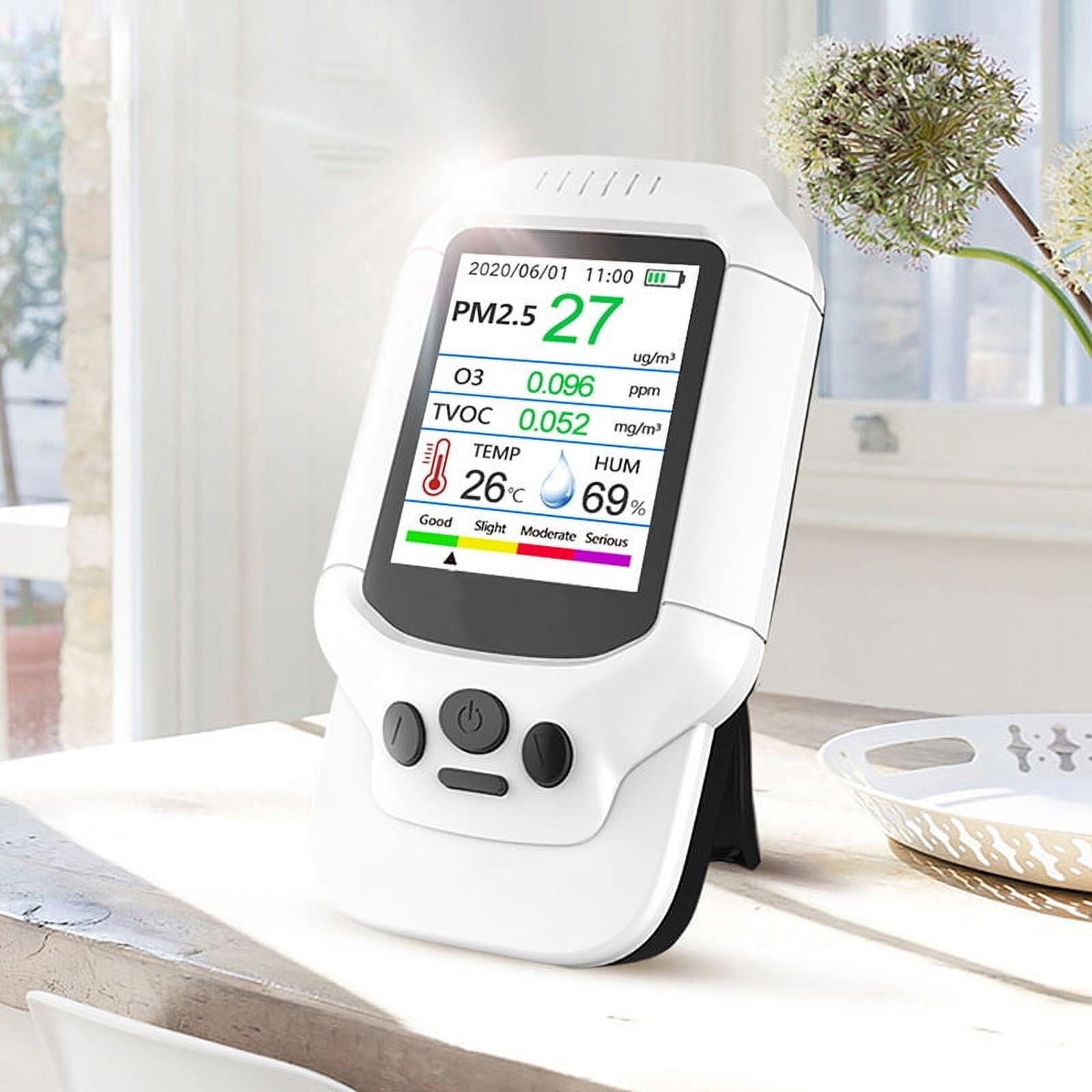 Ozone Detector Ozone Concentration PM2.5PM1.0PM10 Temperature And Humidity TVOC Quality Grade Seven In One