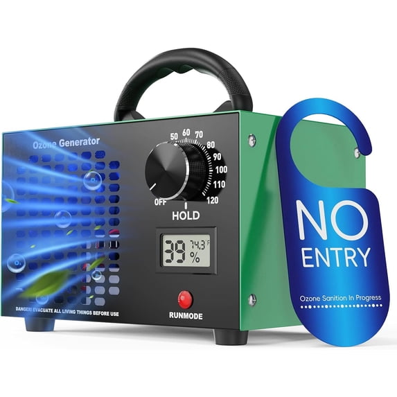 Ozone Generator 160,000mg/H with Temp/Humidity Display - 120 Min Timer ...