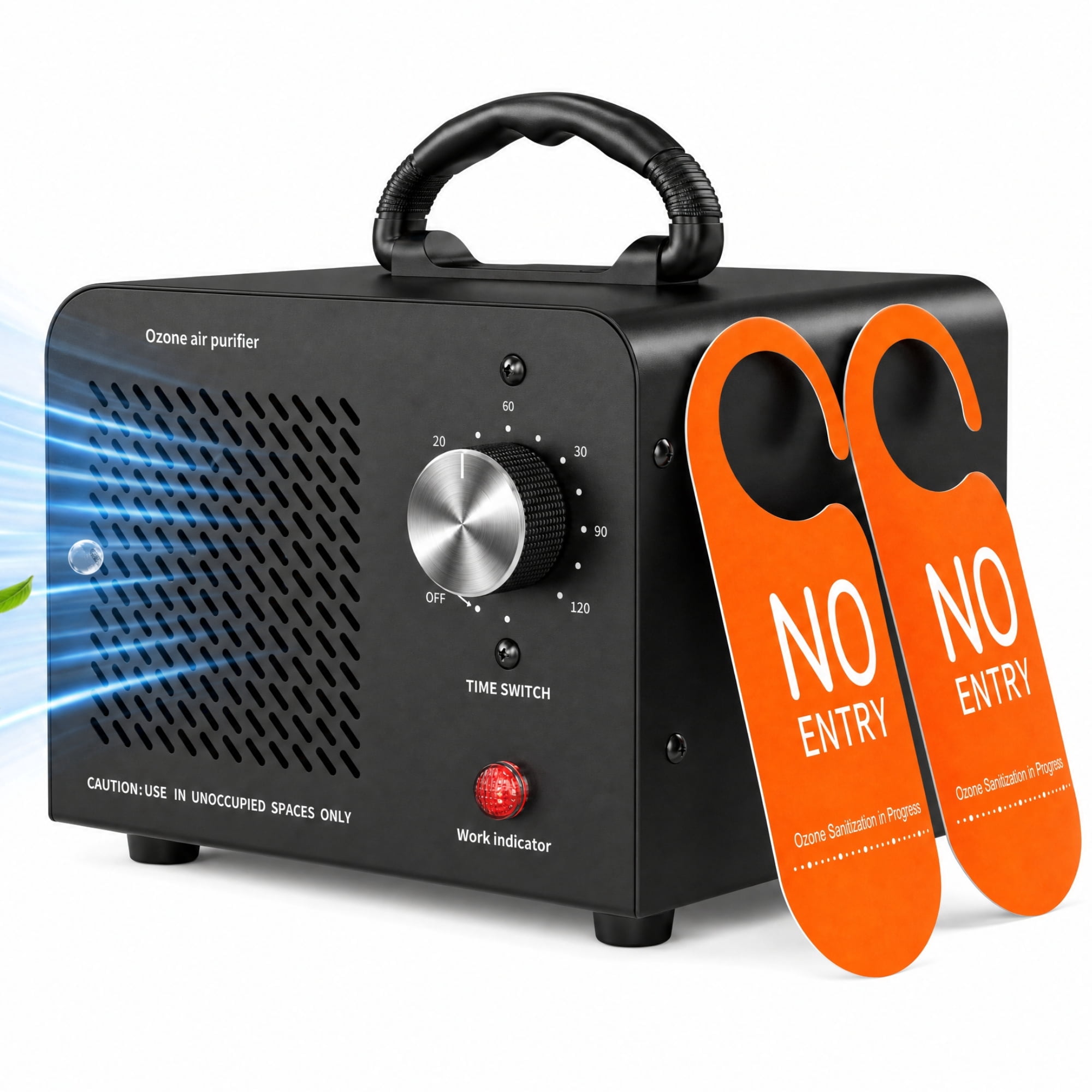 Amumu Direct Ozone Generator 48,000mg/h Commercial Odor Eliminator, 55W O3 Deodorizer Machine for Unoccupied Spaces, Smoke Pet Cooking Odor Removal for Car Garage Basement, up to 4000 Sq Ft, Black