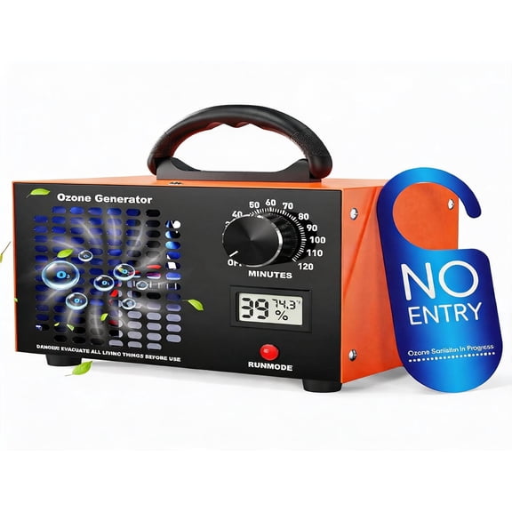 Ozone Generator and Air Ionizer with Temperature and Humidity Display