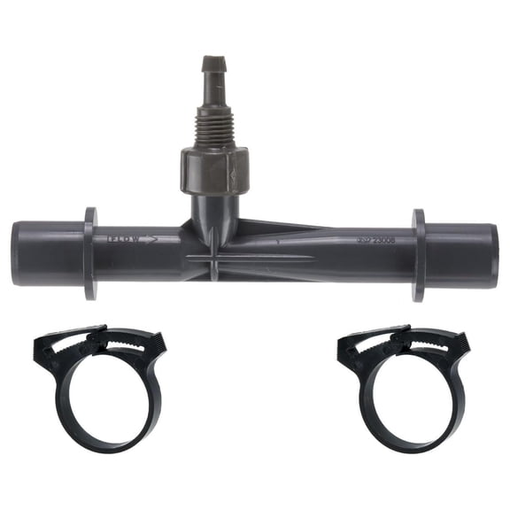 Ozone Injector Venturi for Hot Tub & Swim Spa - Ozonator Inline Injector - 3/4" Water & 1/4" Ozone Tubing - Includes Clamps - Pool & Pond Compatible