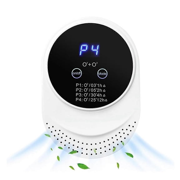 Ozone Odor Eliminator for Home, 4 Modes Air Purifier Deodorizer for Pets, Bathroom, Toilet, Kitchen, Wardrobe & Smoke, US Plug, Low Noise