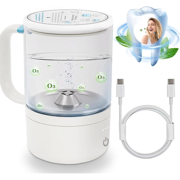 Ozone Water Cup ,Portable Rechargeable Ozone Generator Mouthwash Cup for Brushing Teeth, Fresh Oxygen Hydrogen Water Purifier, Multi-Purpose water bottle