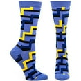 thumbnail image 1 of Ozone Womens Zipping Zig Zag Sock-Blue, OSFM, 1 of 3