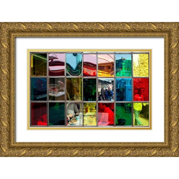 Ozturk, Nurten 14x10 Gold Ornate Wood Framed with Double Matting Museum Art Print Titled - Untitled