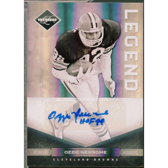 Ozzie Newsome Card 2011 Limited Monikers Autographs Silver /30 #101