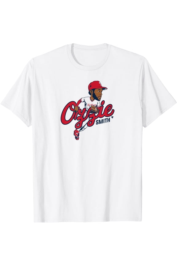 Ozzie Smith: Caricature - St. Louis Baseball T-Shirt