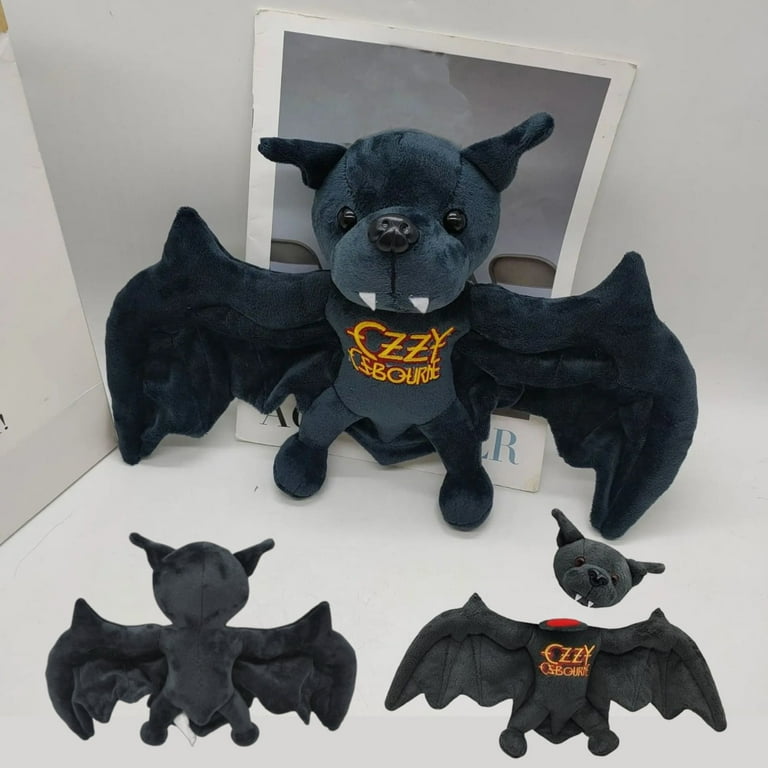 Ozzy Osbourne Bat Plush Toy Black-On-Black – 9.8 Inch Collectible