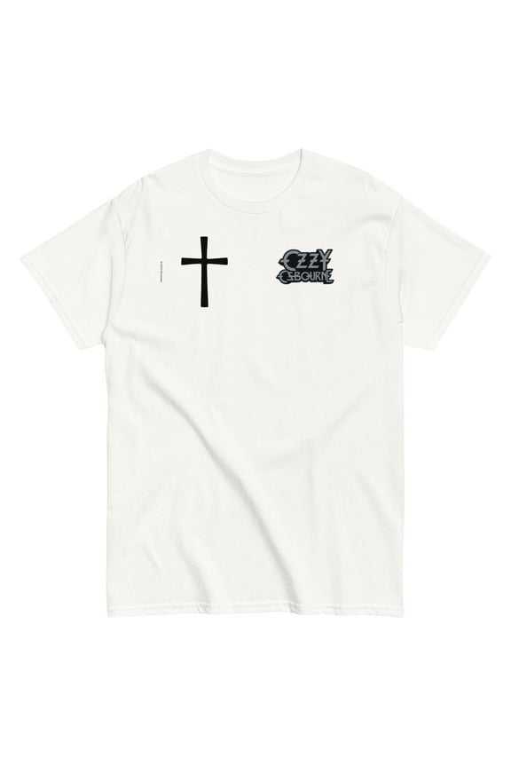 Ozzy Osbourne - Cross Logo Unisex T-Shirt - White - Large
