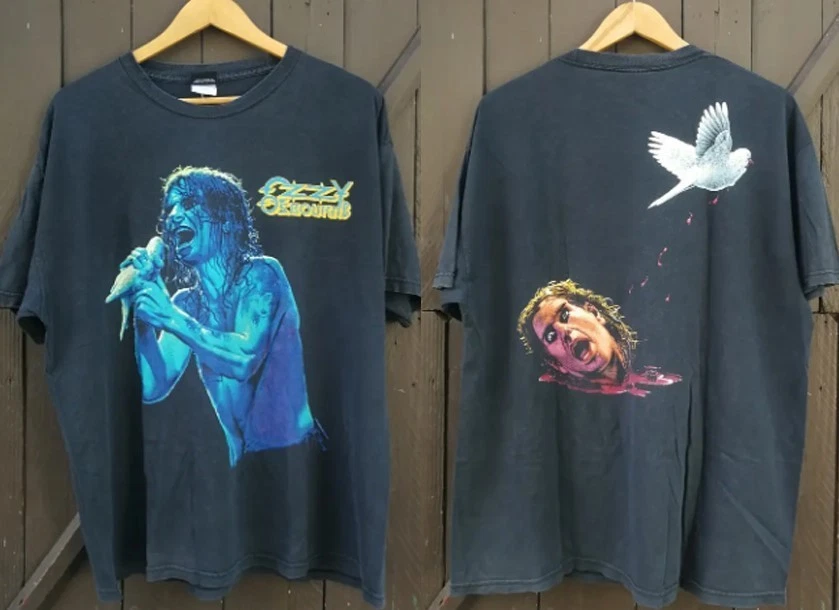 T-shirt Ozzy Osbourne Black Sabbath - Motif Colombe, 100% Coton - Tailles S à 4XL - Coupe Régulière