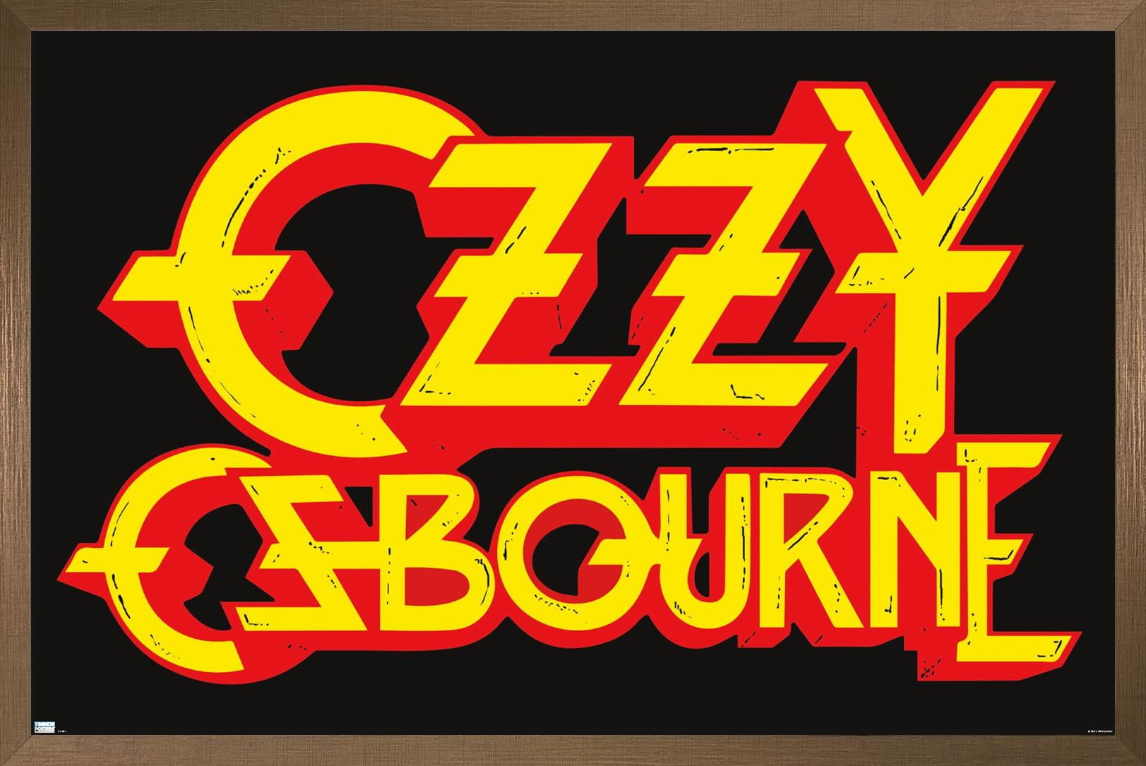 Ozzy Osbourne Name Logo Wall Poster, 14.725" x 22.375" Framed