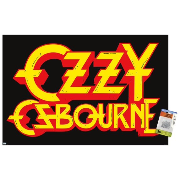 Ozzy Osbourne - Name Logo Wall Poster with Pushpins, 22.375" x 34"