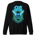 thumbnail image 1 of Ozzy Osbourne Neon Blue Bat Jumbo Print Unisex Sweatshirt - Black - Small, 1 of 5