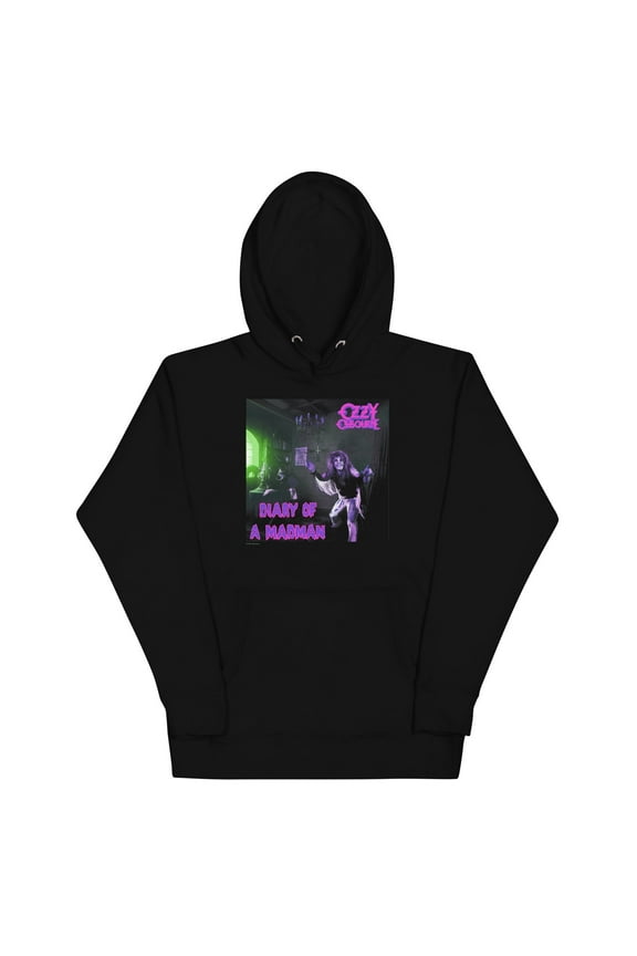 Ozzy Osbourne Purple - Medium Diary Classic Unisex Hoodie - Black - Medium