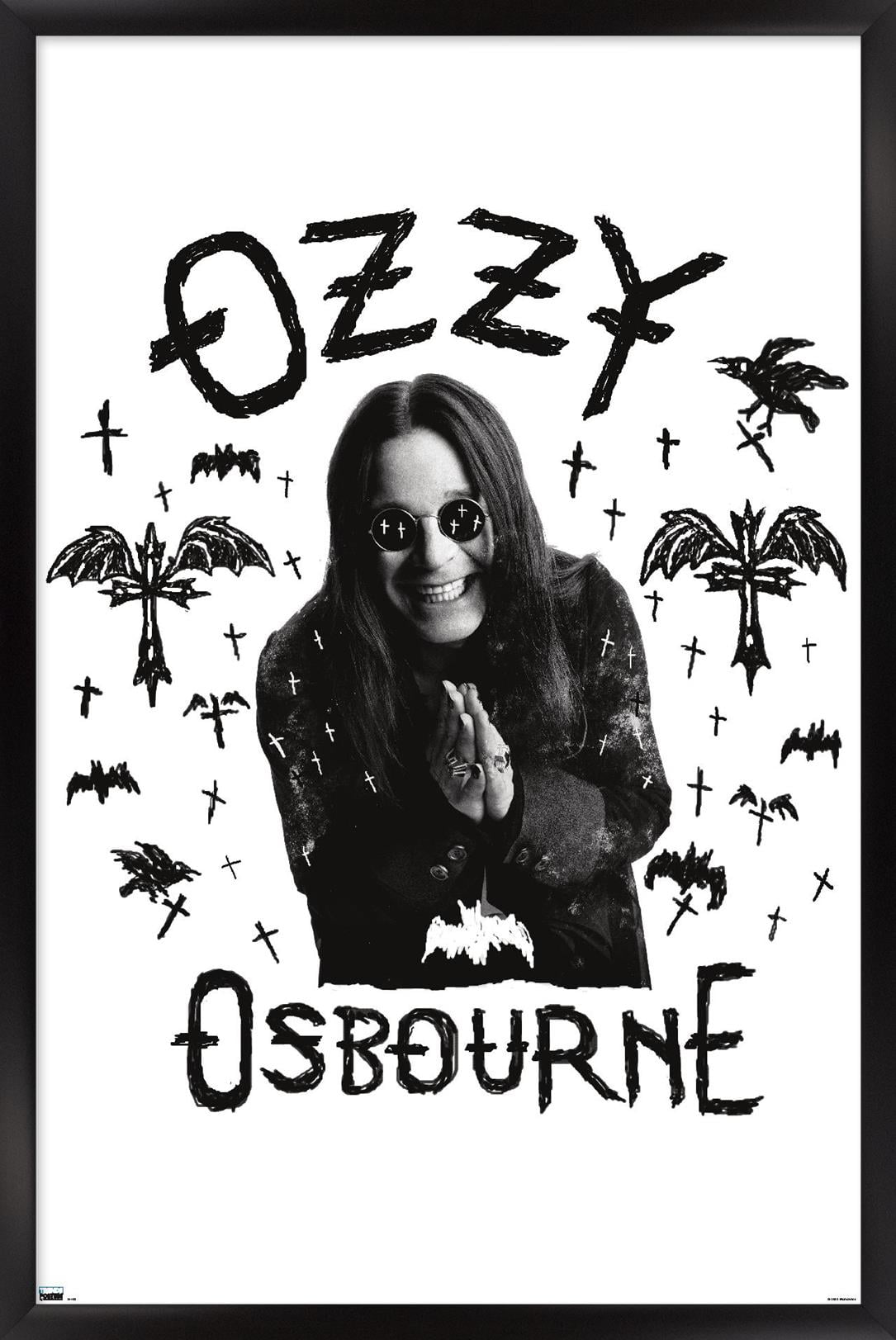 Ozzy Osbourne - Raven, Bat and Crosses Wall Poster, 22.375" x 34