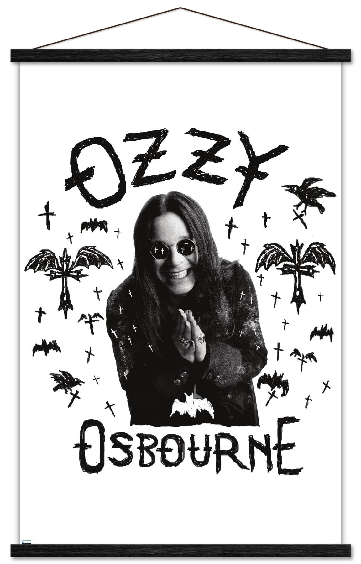 Ozzy Osbourne - Raven, Bat and Crosses Wall Poster, 22.375