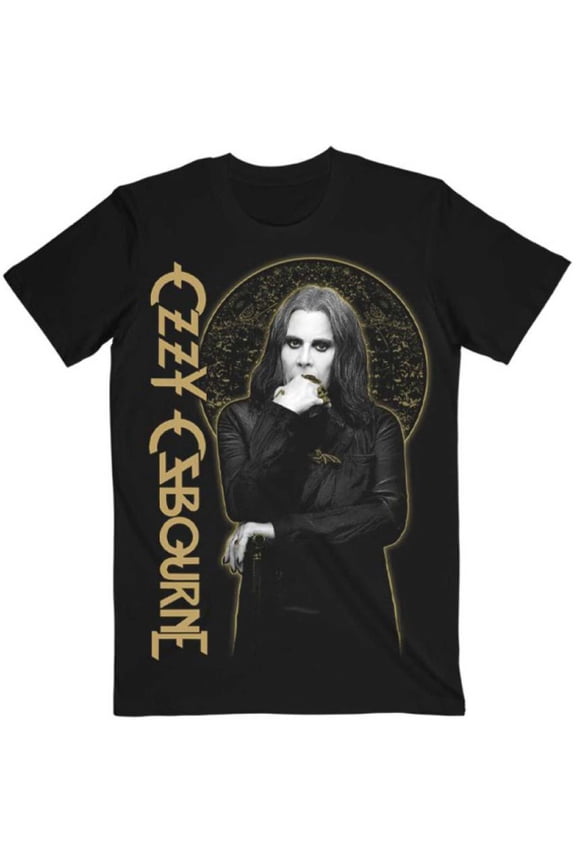 Ozzy Osbourne Unisex T-Shirt Patient No. 9 Gold Graphic (Small)