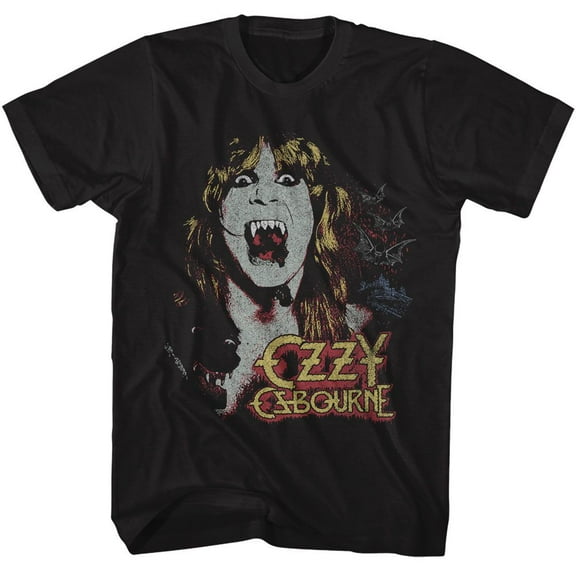 Ozzy Osbourne Vampire Black Adult S/S Tshirt 5Xl