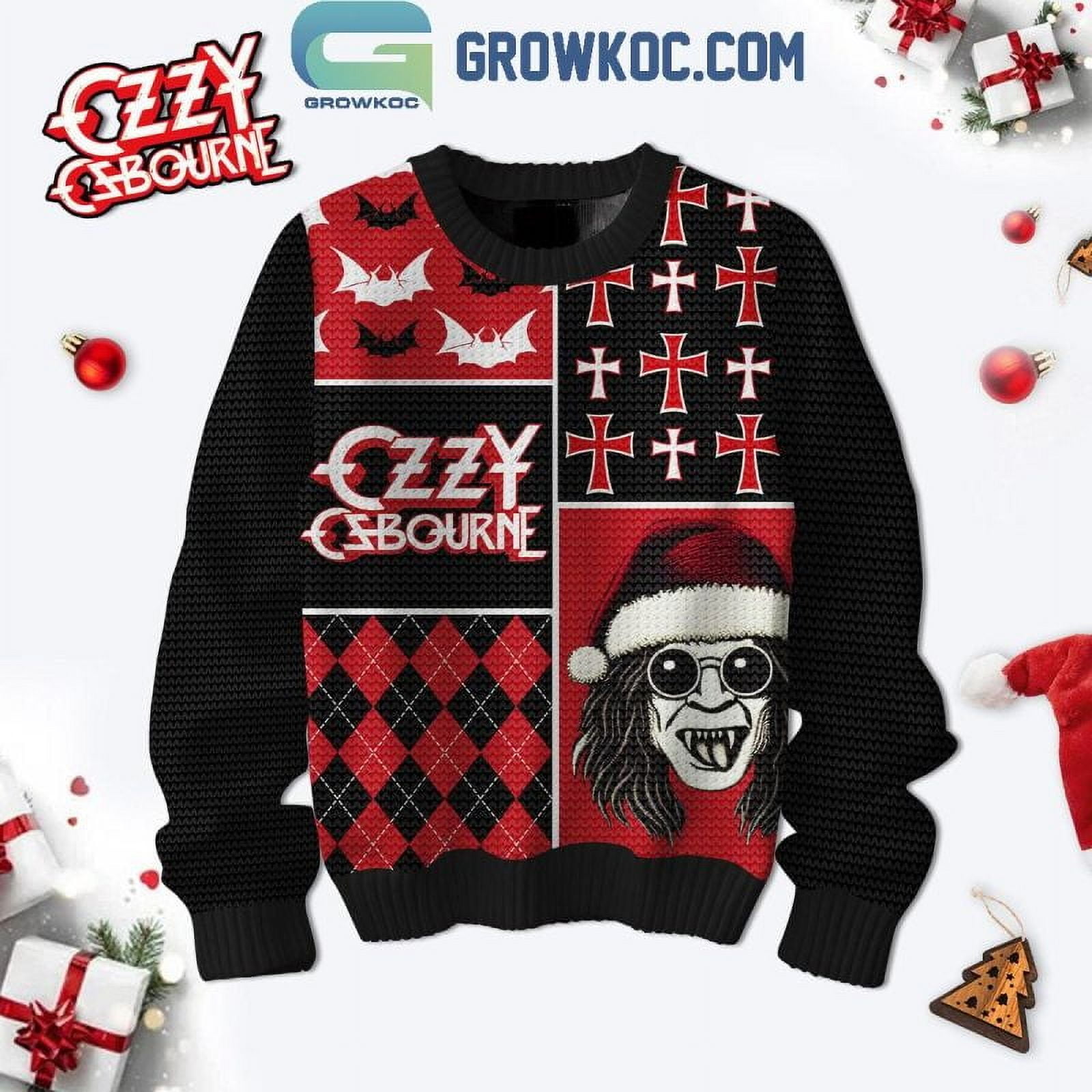 ozzy osbourne christmas sweater