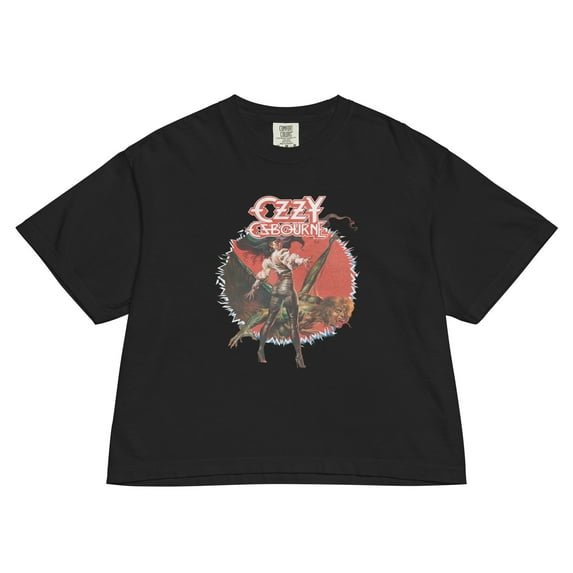 Ozzy Osbourne Vintage 1984 Mineral Wash Womens Crop Top