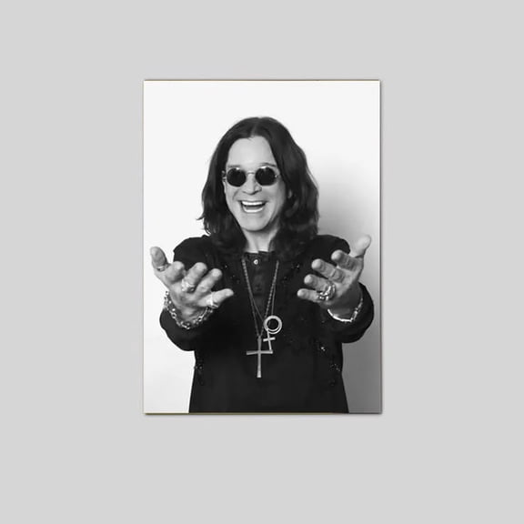 Ozzy Osbourne Vintage Poster Black and White Wall Art Poster Size 24''x36'' The Golden Shop