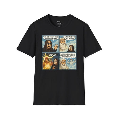 Ozzy Osbourne and Hulk Hogan RIP Unisex Softstyle T-Shirt, Funny Comic Tee, Tribute Shirt, Graphic Top, Vintage Shirt, Rock and Wrestling