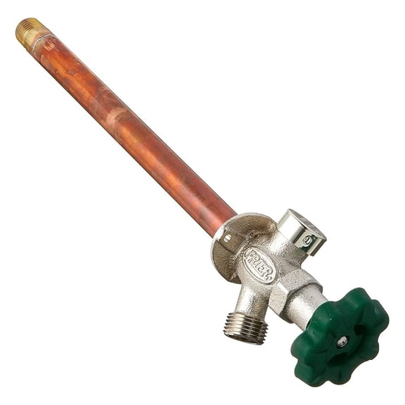 P-164D10 Products Anti-Siphon Quarter Turn Wall Hydrant with 1/2" Inlet, 10", Plated