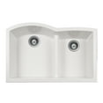 thumbnail image 1 of P-175U CLOUD Granite Composite Houzer Quartztone 33" Undermount 60/40 Double Bowl Granite Kitchen Sink, 1 of 9