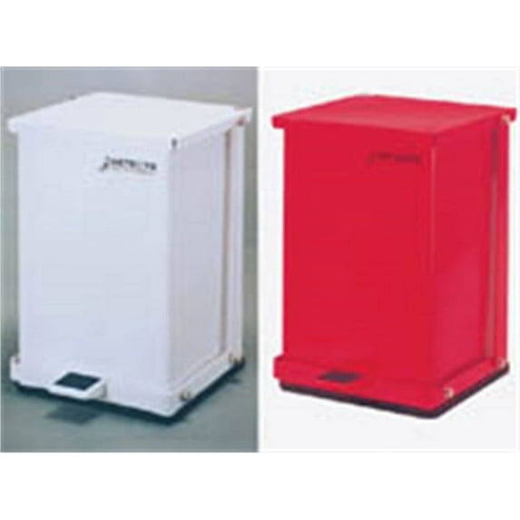 P-32 Part# P-32 - Can Step-On Waste SS 8Gal Self Closing Wht Epoxy Ea By Detecto Scales Co
