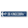 thumbnail image 1 of P-36 Kingcobra Street Sign Air Force Aircraft Military | Indoor/Outdoor | 30" Wide, 1 of 1
