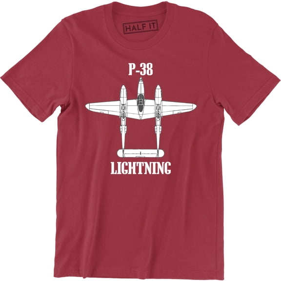 P-38 Lightning WWII Fighter American Airpower Men's Gift T-Shirt