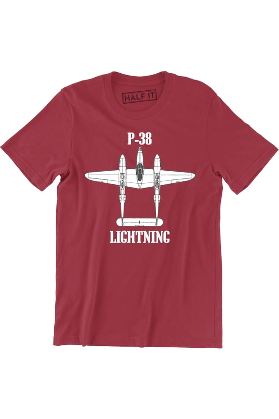 P-38 Lightning WWII Fighter American Airpower Men's Gift T-Shirt