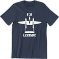 thumbnail image 1 of P-38 Lightning WWII Fighter American Airpower Men's Gift T-Shirt, 1 of 4