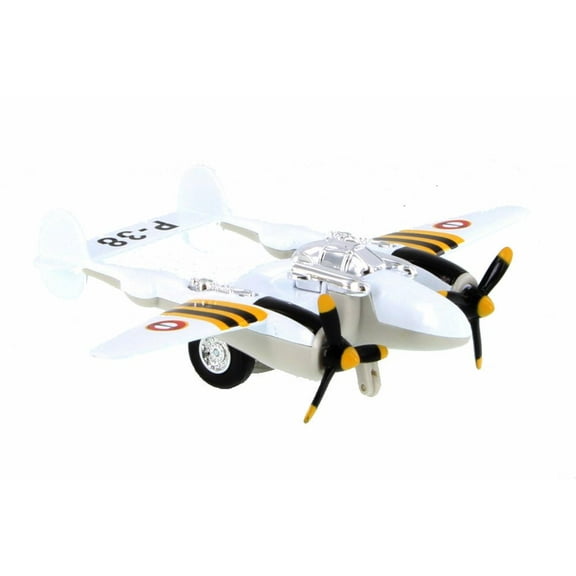 P-38 WWII Pullback Fighter, White - Showcasts 508D - Diecast Model Toy Car (Brand New but NO BOX)
