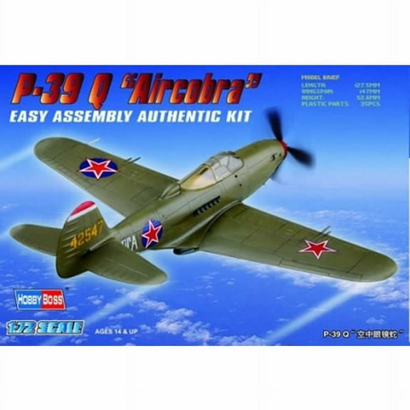 P-39Q Aircobra 1/72 Scale Plastic Model Kit Hobby Boss