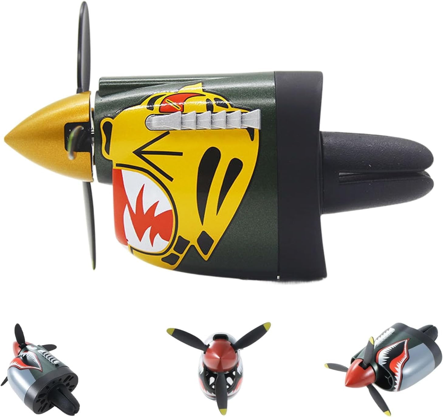 P-40 Airplane Propeller Car Air Freshener – Vent Clip Car Accessories for Men, Long Lasting Fragrance & Odor Eliminator, Easy Install, Silent Operation(1pcs-L)