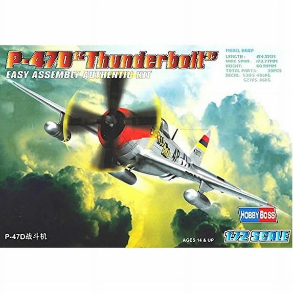 P-47D Thunderbolt 1/72 Scale Plastic Model Kit Hobby Boss