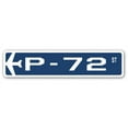thumbnail image 1 of P-72 Street Sign Air Force Aircraft Military | Indoor/Outdoor | 24" Wide, 1 of 1