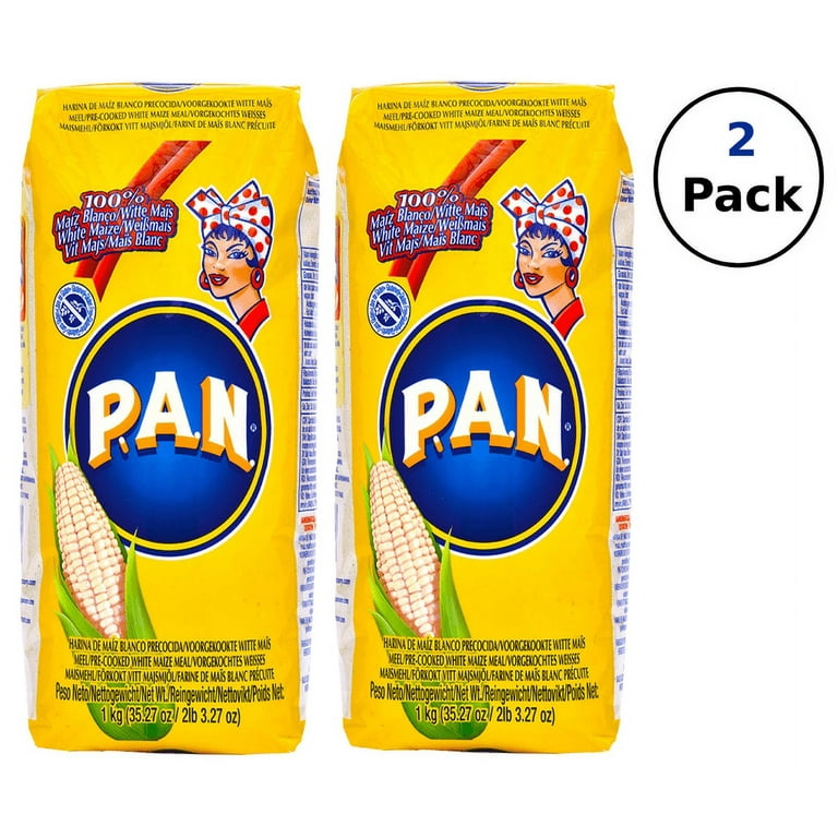 P.A.N. - Precooked White Corn Meal (Harina Pan) - 35 oz. - 2 Pack