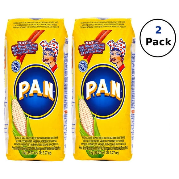 P.A.N. - Precooked White Corn Meal (Harina Pan) - 35 oz. - 2 Pack