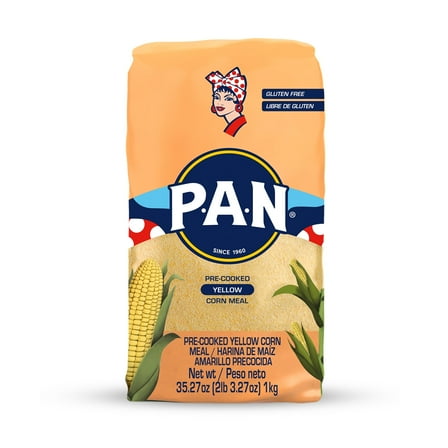 P.A.N. Pre-Cooked Yellow Corn Meal Gluten Free- Harina De Maiz Amarillo Precocida 2.2lb