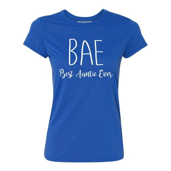 P&B BAE Best Auntie Ever Funny Women's T-shirt, Royal, 2XL
